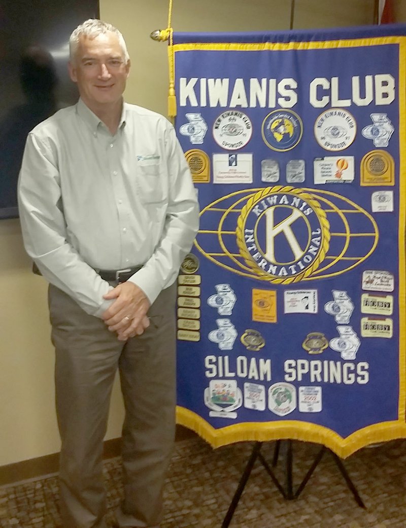 Photo submitted Phillip Stokes, the new electric department director for the city of Siloam Springs, was the guest speaker for the Siloam Springs Kiwanis Club on Wednesday, Feb. 22. Stokes spoke to the club about his background and where he sees the city&#8217;s electric department heading for the future. The Kiwanis Club meets from 11:30 a.m. to 1 p.m. every Wednesday in the Dye Conference Room at John Brown University. Kiwanis member and local historian Rick Parker will be the speaker at the next meeting on March 1.