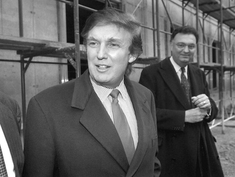 In this photo taken Nov. 5, 1996 Donald Trump, left, checks out sites in Moscow, Russia, for luxury residential towers. Despite saying he wanted to build a Trump tower in Russia, Donald Trump never completed a deal in the country's booming _ but volatile _ real estate and hotel market. 