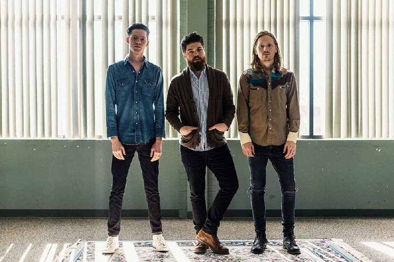 Arkansas’ own Knox Hamilton — Cobo Copeland (from left), Boots Copeland and Drew Buffington — celebrate the release of the new album, The Heights, with a show Saturday at the Rev Room.
