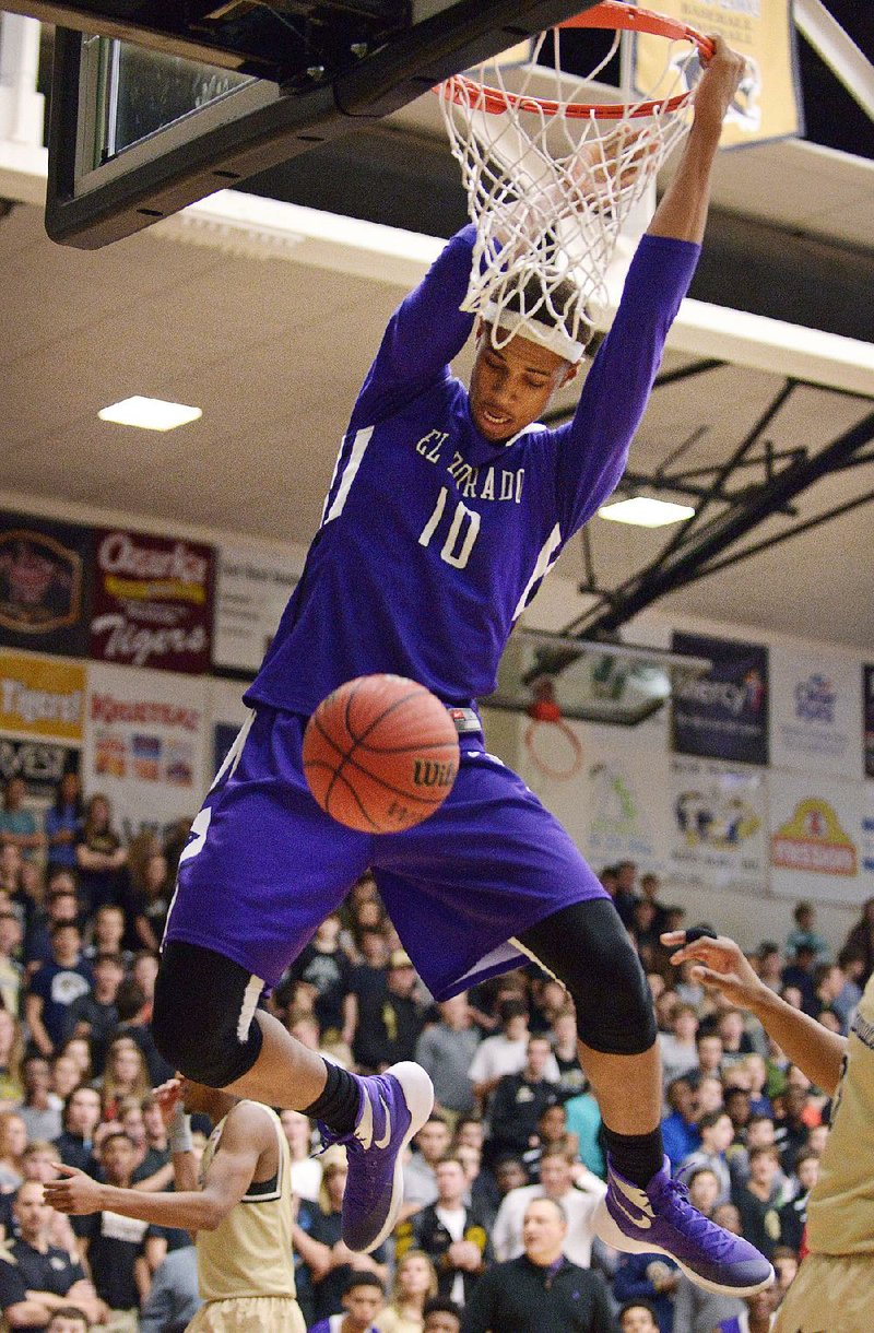 El Dorado center Daniel Gafford, an Arkansas Razorbacks signee, figures to be a tough assignment for Jonesboro today in the Class 6A boys state championship game.