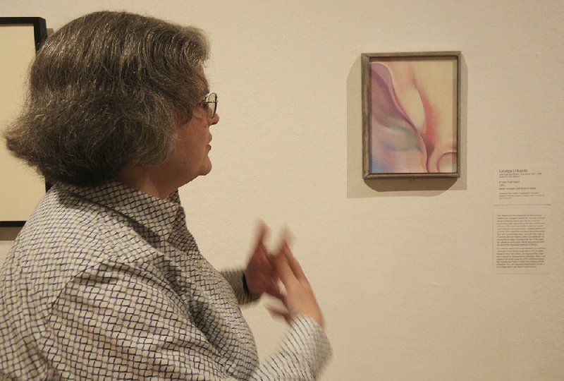 Ann Wagner, curator of drawings for the Arkansas Arts Center, talks about Georgia O’Keeffe’s pastel From Pink Shell, which will end a three-month showing at the Arts Center on March 26.