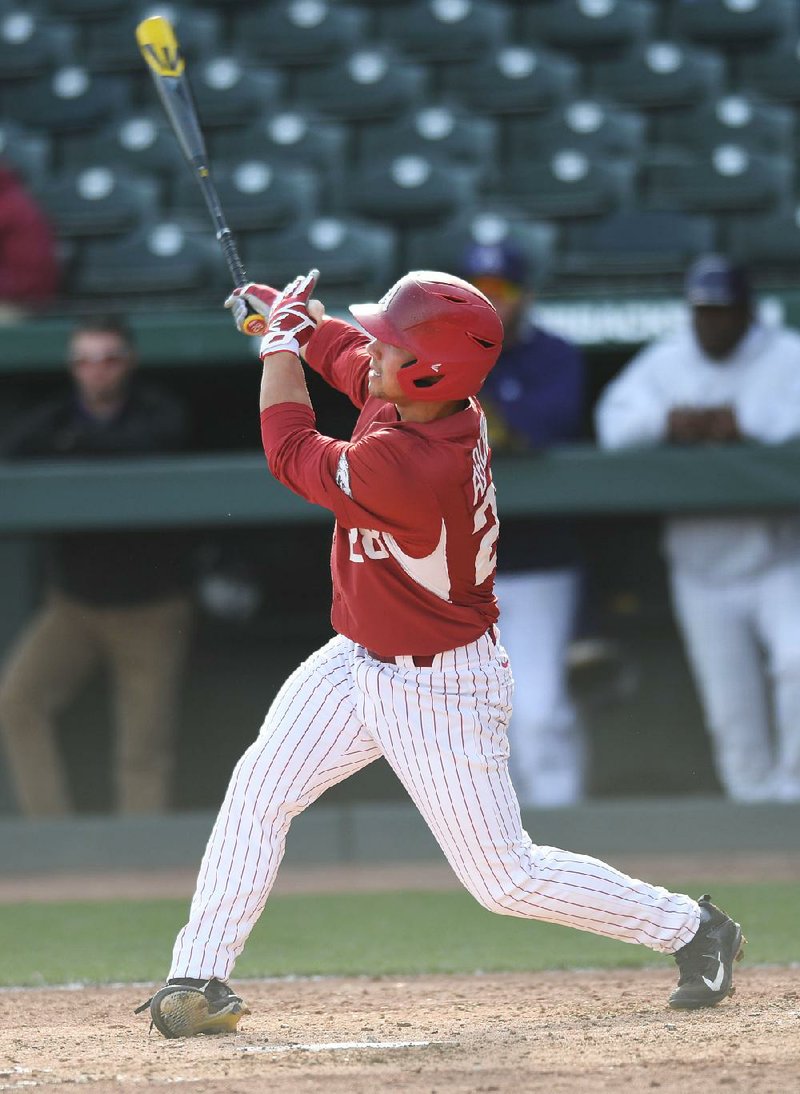 Center fielder Dominic Fletcher went 3 for 4 Wednesday with 2 RBI and 2 runs scored to lead Arkansas to an 11-3 victory over Alcorn State at Baum Stadium in Fayetteville. 