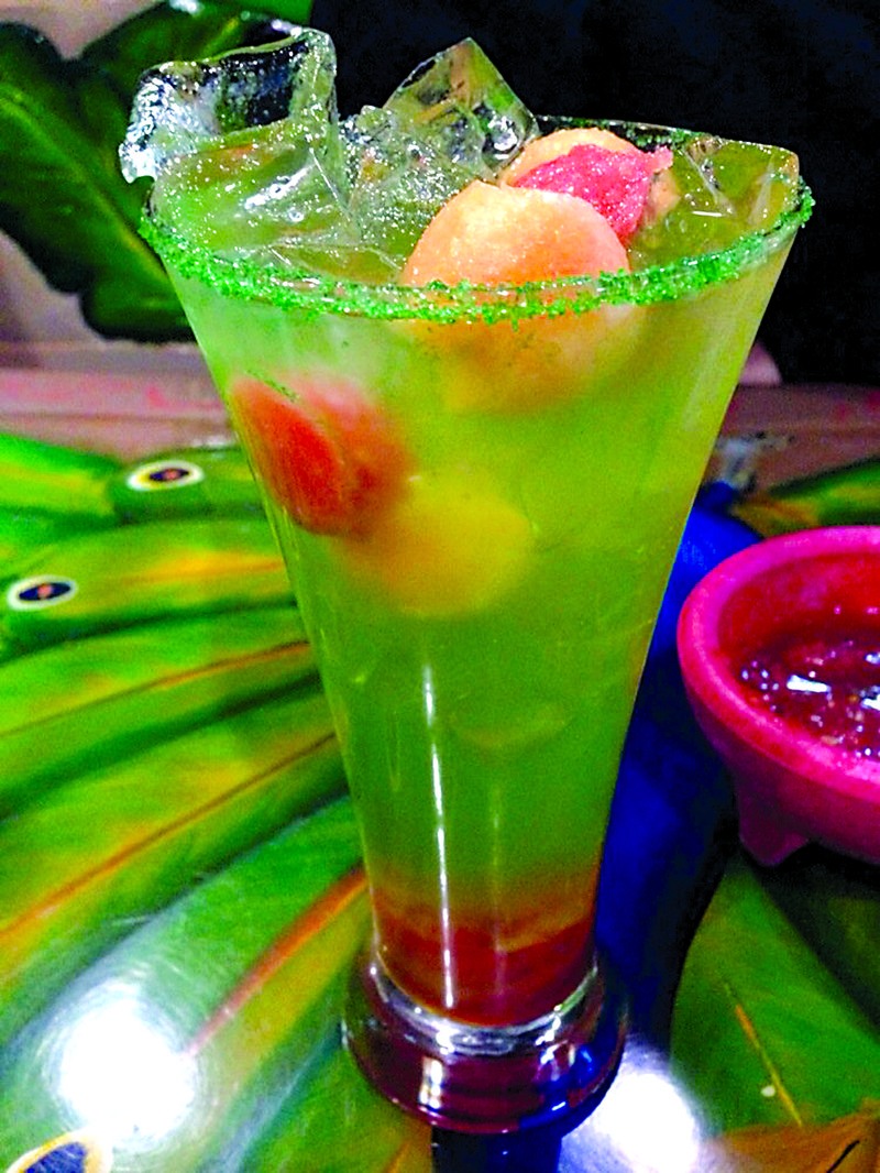 The Melon Margarita is a favorite choice from the full bar at El Matador Mexican Bar &amp; Grill.