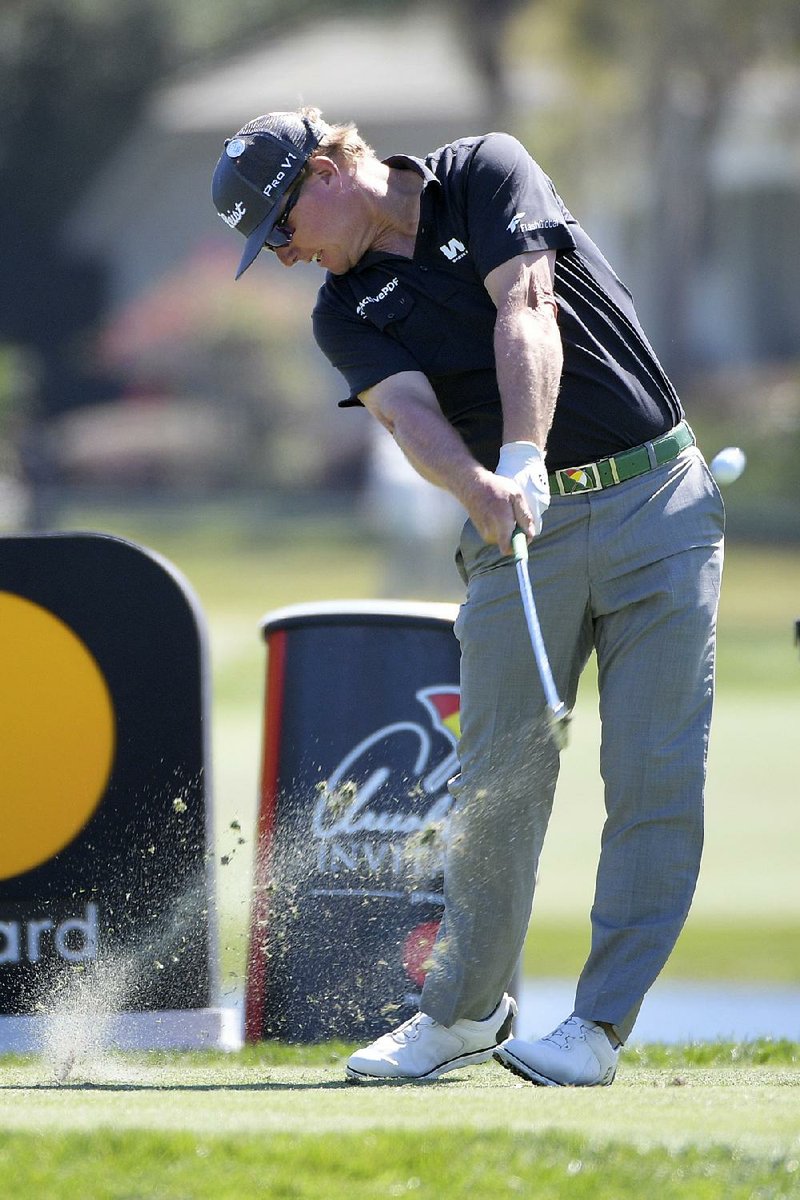 Charley Hoffman took advantage of seven birdies and holds a one-shot lead in the Arnold Palmer Invitational.