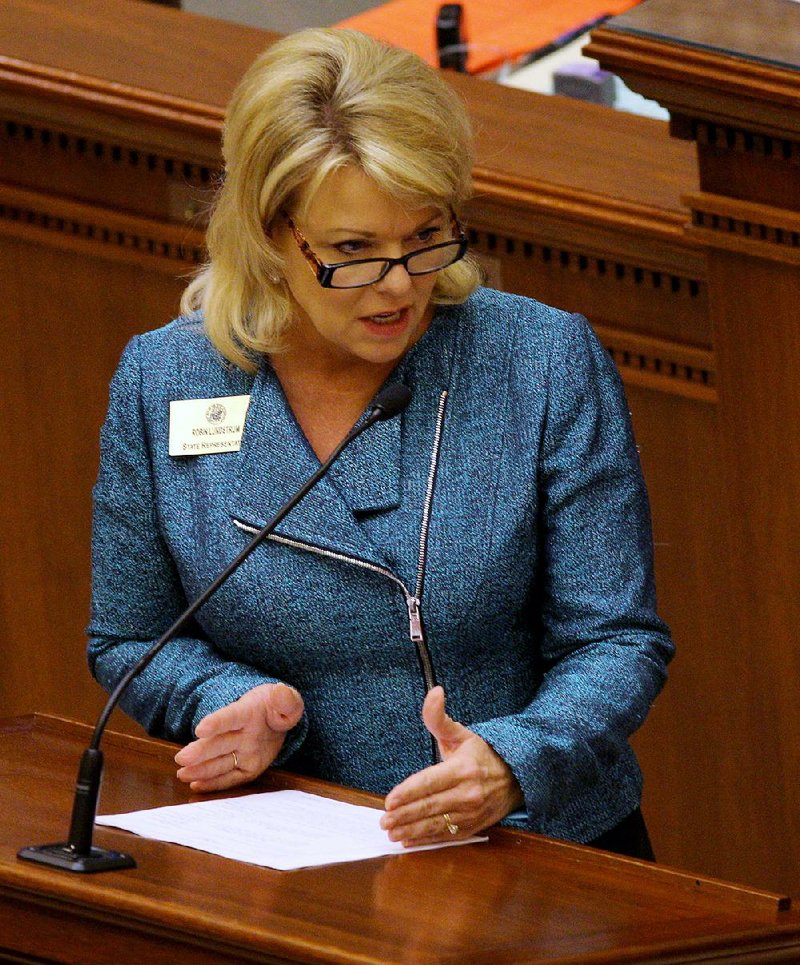Rep. Robin Lundstrum, R-Elm Springs, discusses her bill to ban smoking medical marijuana in the same places where cigarette smoking is banned. The House approved the bill. 