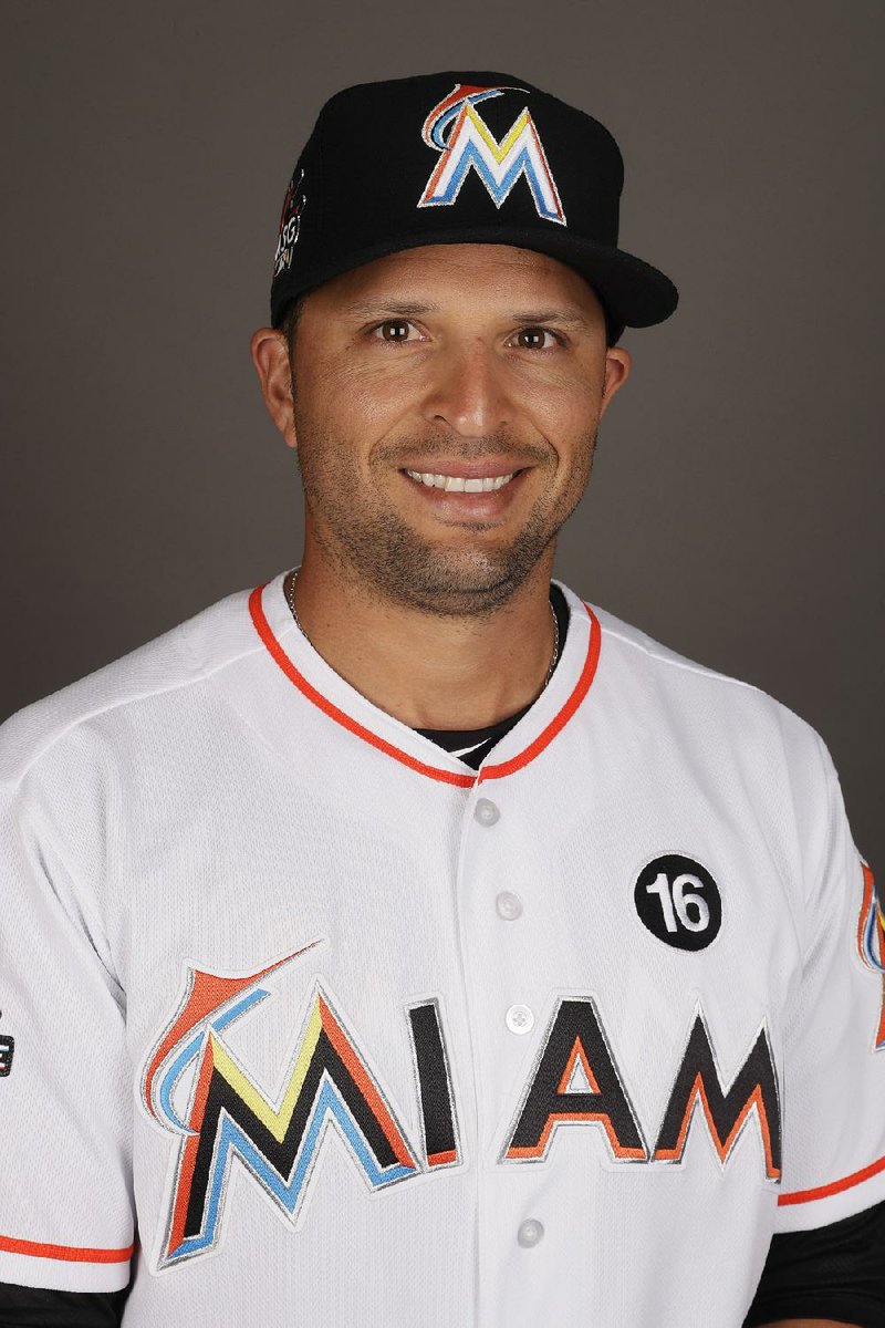 This is a 2017 photo of Martin Prado of the Miami Marlins. 