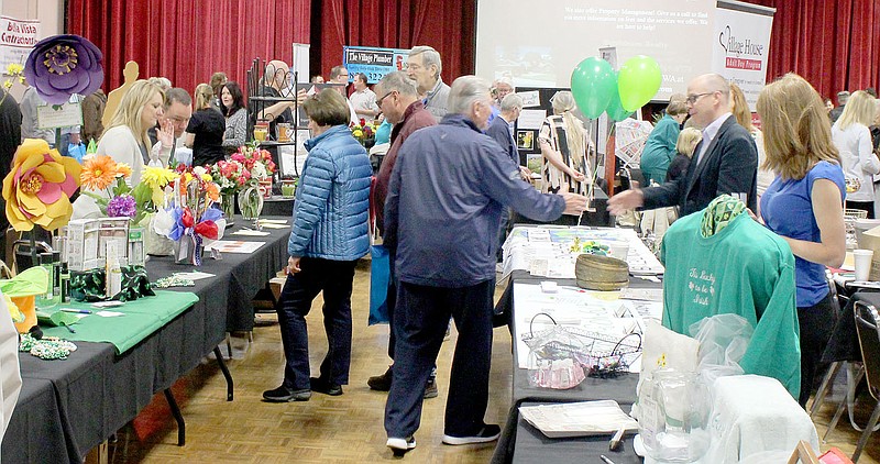 Keith Bryant/The Weekly Vista There wasn&#8217;t a great deal of elbow room at the Bella Vista Business Association&#8217;s business fair at Riordan Hall.