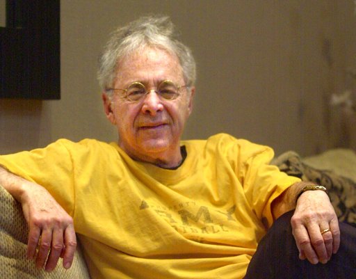 In this Dec. 20, 2002 file photo, Chuck Barris, the man behind TV's "The Dating Game," poses in the lobby of his apartment in New York.