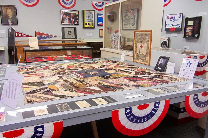 The Museum of American History in Cabot is displaying a World War I quilt created by women of Lonoke County, along with other material from that war and a collection of political memorabilia. 