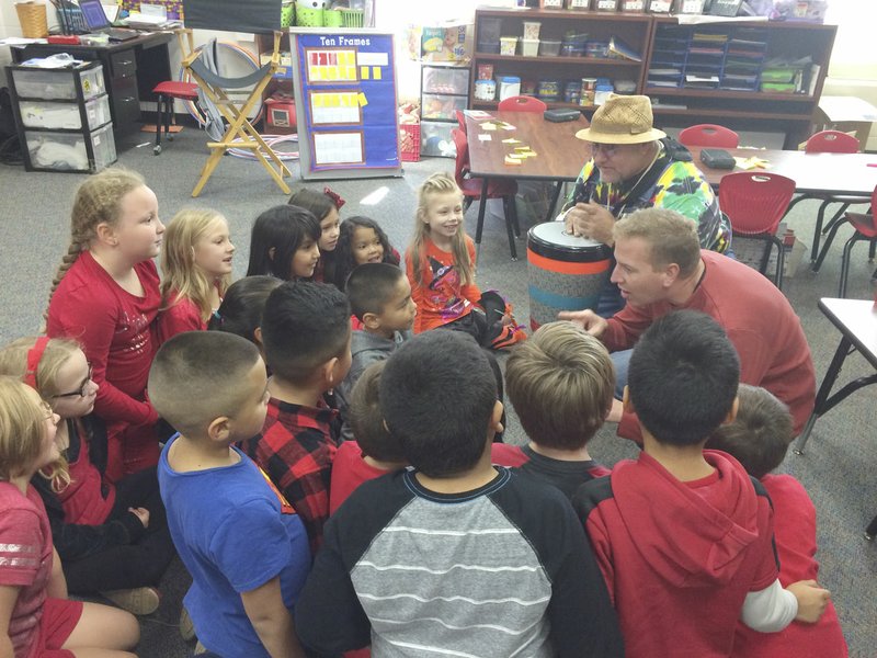 Christopher Parks and Al Lopez workshop “Adelita y Su Caballo” with area elementary students.