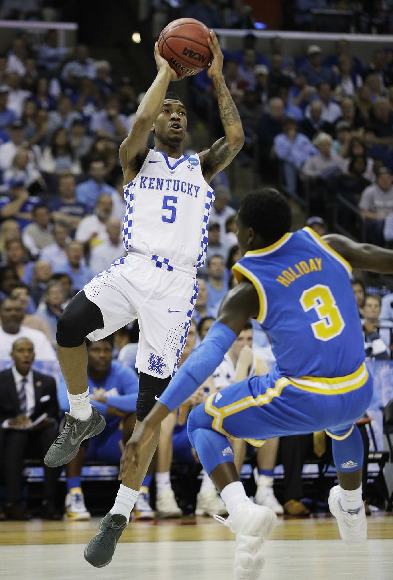 Kentucky’s Malik Monk, a Lepanto native who played at Bentonville High School, scored 21 points as the Wildcats defeated UCLA on Friday night in the South Regional semifinals, becoming one of three SEC teams to advance to the Elite Eight.