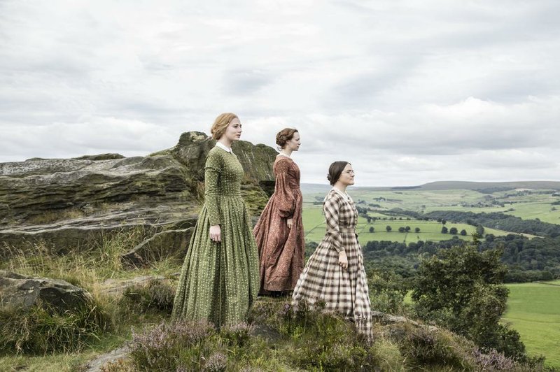 The latest Masterpiece production features (from left) Charlie Murphy as Anne Bronte, Chloe Pirrie as Emily Bronte and Finn Atkins as Charlotte Bronte.
