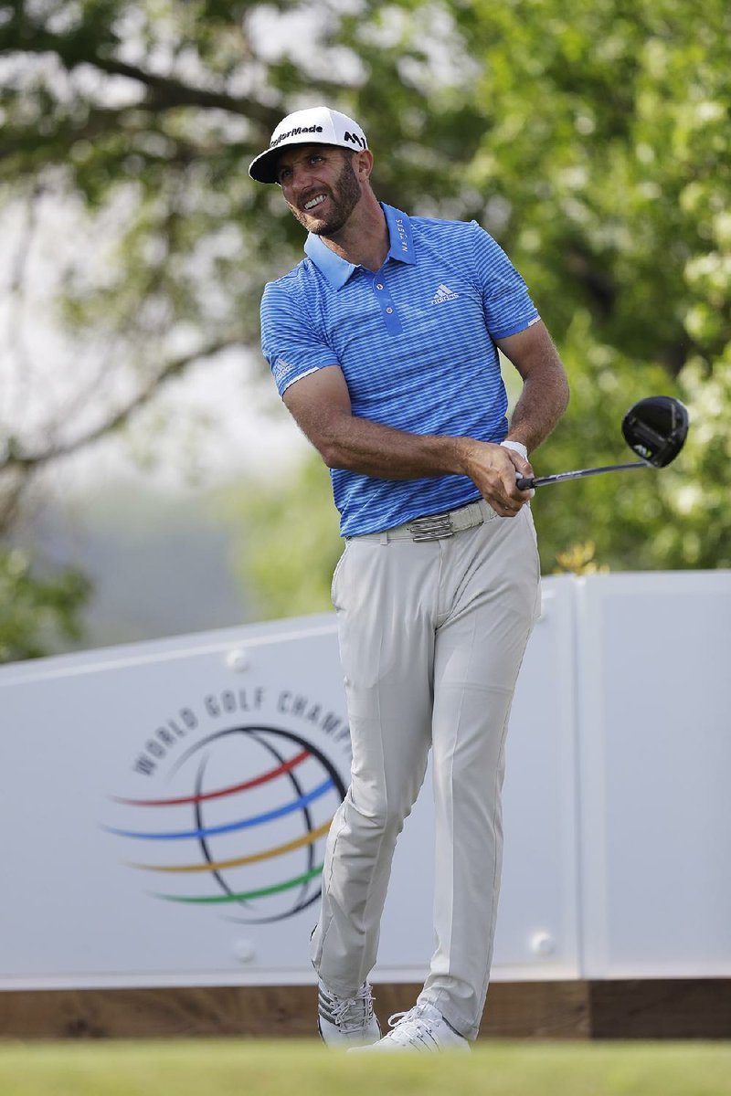 Dustin Johnson became the first player to win all four World Golf Championships when he held on for a 1-up victory over Jon Rahm in the final of the Dell Technologies Match Play on Sunday.