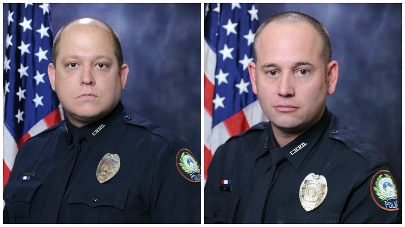 Officer Brian Osmundson, 31, and Officer Samuel Hill, 44, of the Little Rock Police Department