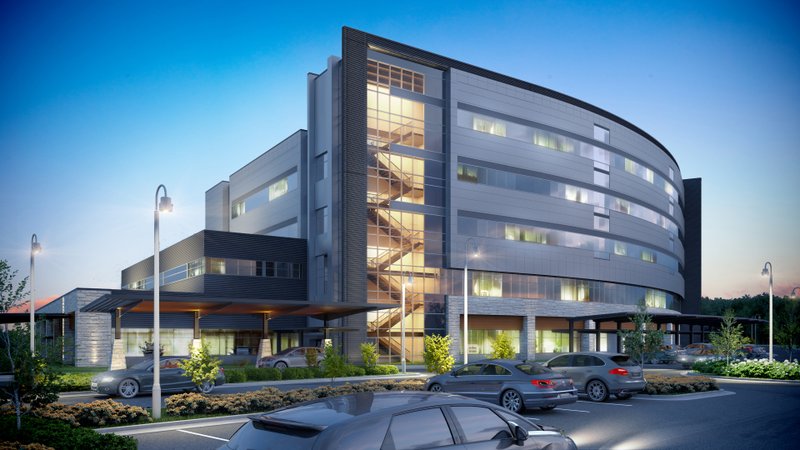 Kaaren Biggs, her family and Packaging Specialties Inc. donated $2 million to Arkansas Children's Northwest. The drawing show the Arkansas Children's Northwest architectural renderings. The hospital is scheduled to open in January.