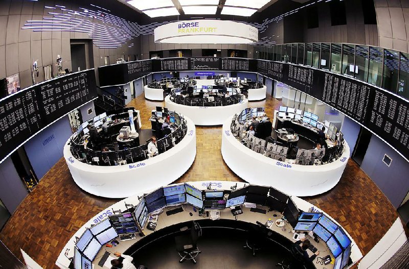 Desks sit empty on the floor of the trading room at the German stock market in Frankfurt on Monday. The European Commission on Wednesday blocked a plan to combine the London Stock Exchange and Deutsche Boerse. 