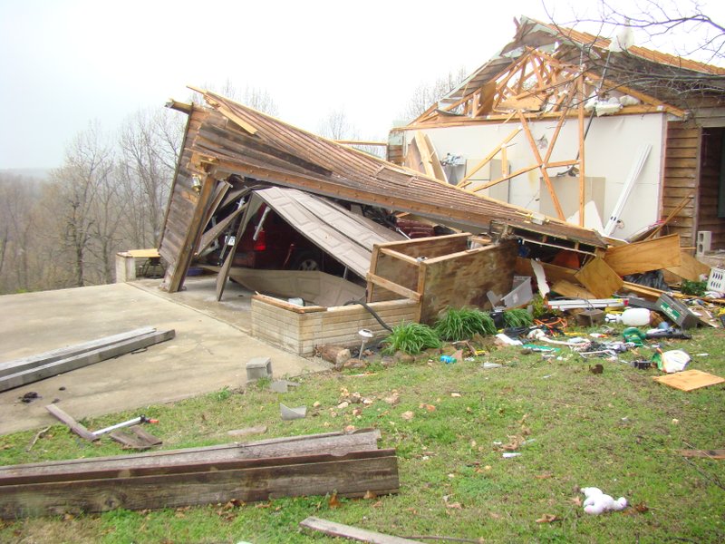 Damage caused by a tornado Tuesday night in Boone County. Photo by Kent McCormick.