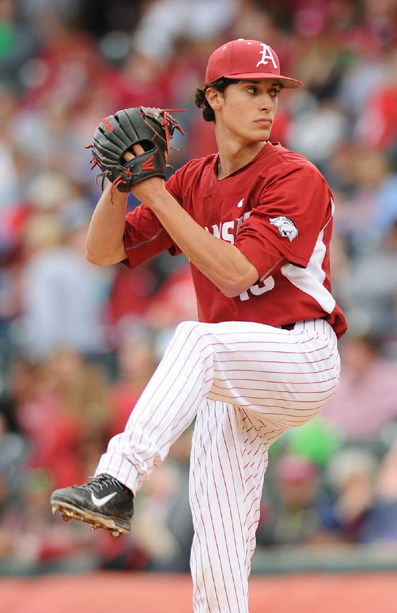 Arkansas Razorbacks pitcher Blaine Knight has become the team’s Friday night starter after gaining 15 pounds in the offseason and increasing the velocity on his pitches.