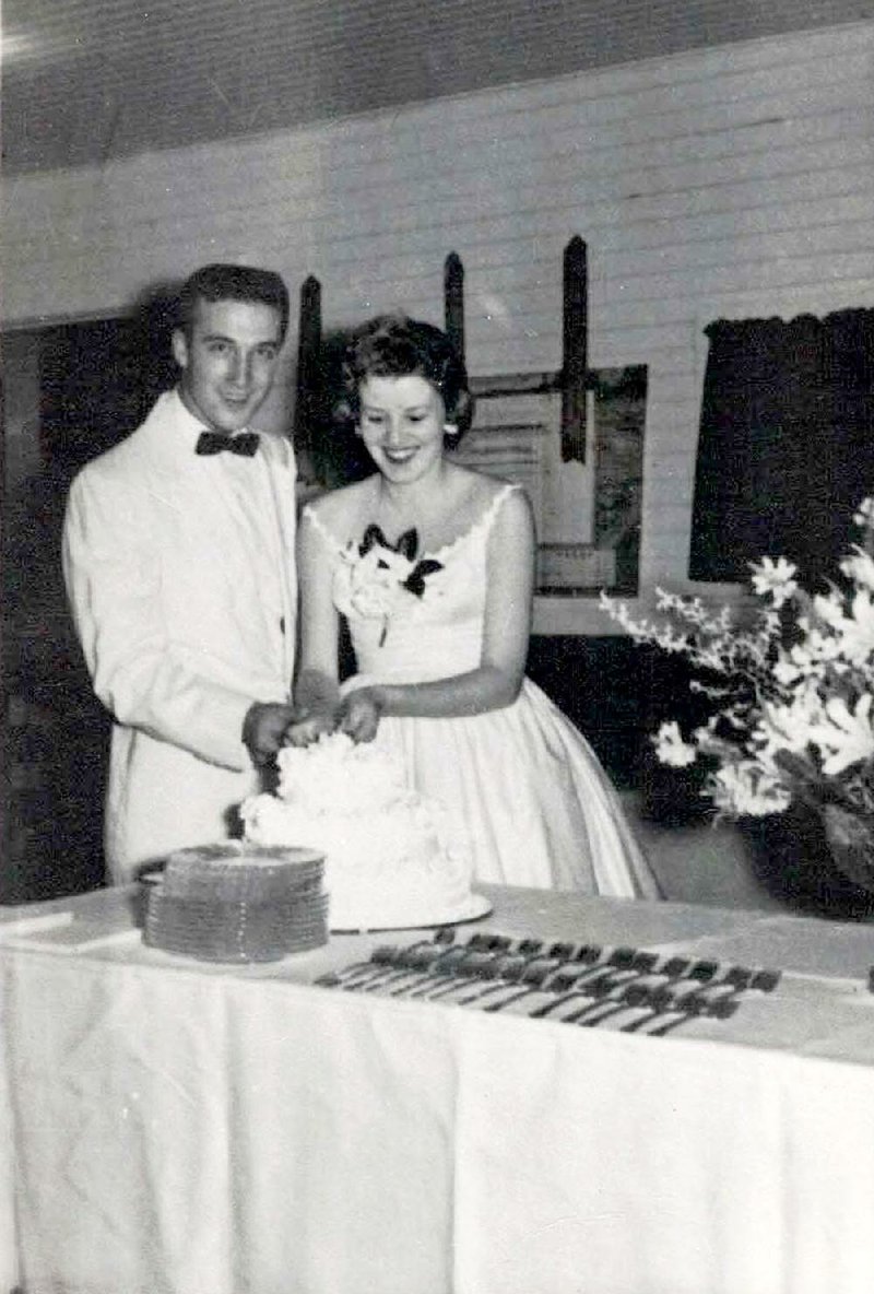 Bill and Sandra Hughes were married Feb. 3, 1957. Bill had gone to the University of Arkansas, Fayetteville, but returned home to Batesville after his first semester. “We just could not stay separated,” she says. “We missed each other terribly.” 