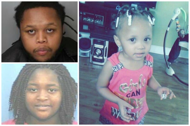 Kenyatta Talley, 23, of Anderson, S.C., and Niambi Talley, 18, of Blytheville are linked in the abduction of a 1-year-old girl (right) in Blytheville, according to police.