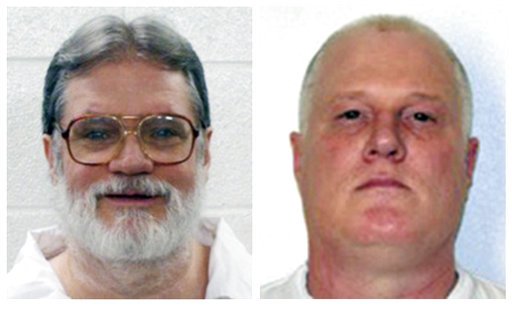 This combination of file photos provided by the Arkansas Department of Correction shows death-row inmates Bruce Earl Ward, left, and Don William Davis. Both men are scheduled for execution April 17, 2017. 