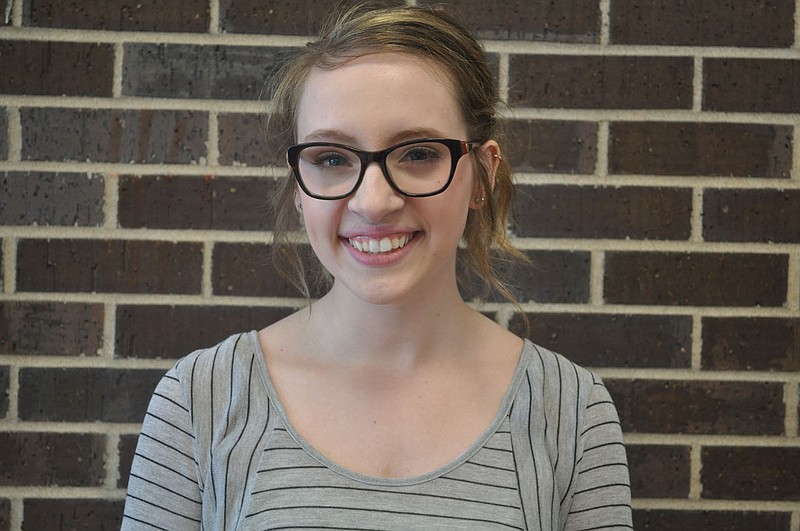 RACHEL DICKERSON/MCDONALD COUNTY PRESS Alexus Brock, a senior at McDonald County High School, is president of the speech and debate team and has won the Big 8 Conference for speech and debate for the past four years.