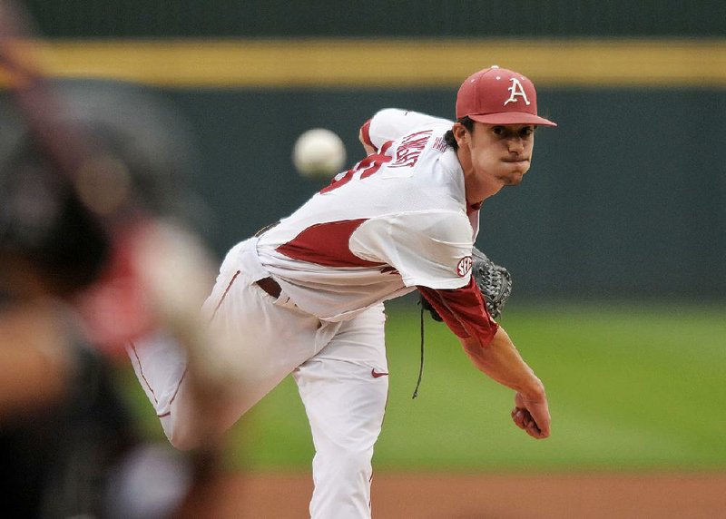 Arkansas pitcher Blaine Knight allowed 1 earned run on 5 hits over 6 innings Thursday and improved to 6-1 on the season as the Razorbacks beat Georgia 14-4 at Baum Stadium in Fayetteville.