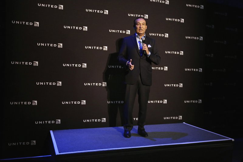 In this Thursday, June 2, 2016, file photo, United Airlines CEO Oscar Munoz speaks in New York, during a presentation of the carrier's new Polaris service. 