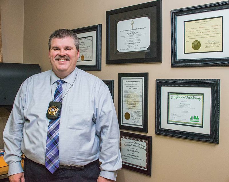 Saline County Coroner Kevin Cleghorn is the new president of the Arkansas Coroners’ Association, which strives to educate coroners, as well as members of the public and county officials about the duties of a coroner. Elected county coroner in 2015, Cleghorn has been an emergency medical technician]/paramedic for 29 years.