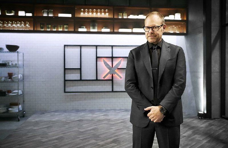 FILE — Alton Brown, is shown in this 2017 file photo from Iron Chef Gauntlet, Season 1.