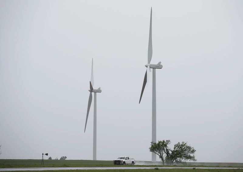 Wind turbines like these in Okarche, Okla., have helped the state become the U.S.’ third-biggest wind energy generator.