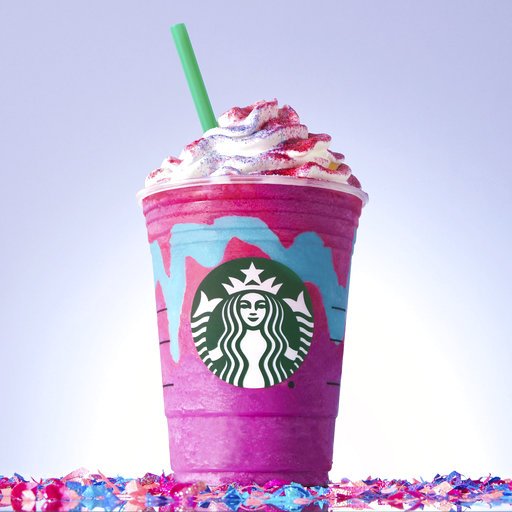 This photo provided by Starbucks shows the company's “Unicorn Frappuccino." 