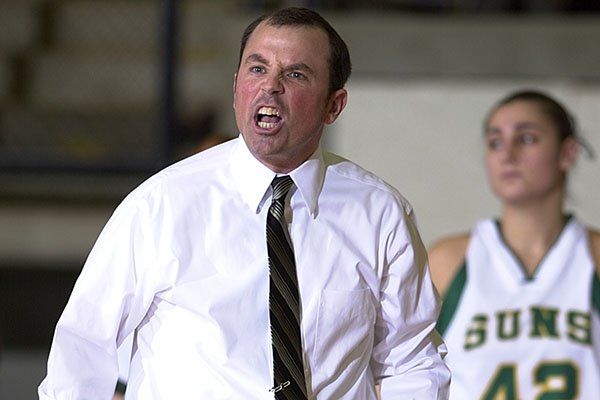 Arkansas Tech coach Todd Schaefer reacts to a call during a game against Delta State on Jan. 25, 2007, in Russellville. Following his tenure at Arkansas Tech, Schaefer had assistant coaching jobs at Cincinnati, Arkansas State, Ole Miss and Washington. 