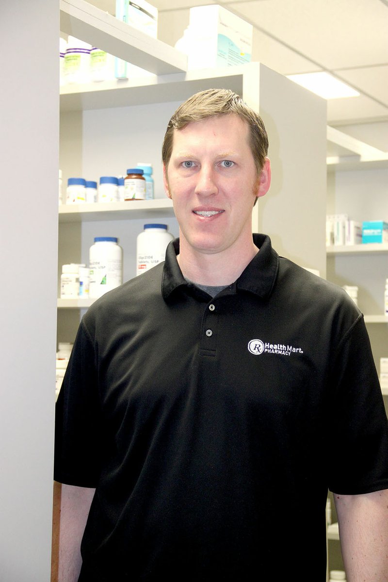 LYNN KUTTER ENTERPRISE-LEADER Luke Hall, owner and pharmacist of Bell Pharmacy in Lincoln, will change jobs in June and be the pharmacist for the new Harps Food Store in Lincoln.