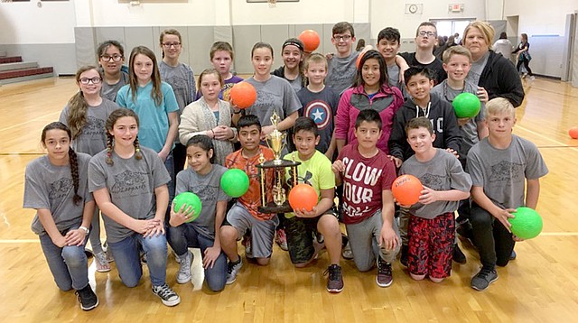 Comiskey&#8217;s class sixth-grade champions Photo submitted Karen Comiskey&#8217;s sixth-grade class won the championship for Siloam Springs Intermediate School&#8217;s dodgeball intramurals.