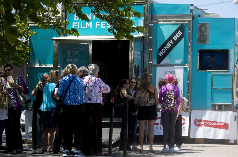 NWA Democrat-Gazette/File Photo - The Bentonville Planning Commission was set to OK the return of the mobile Cinetransformers for this year's Bentonville Film Festival.