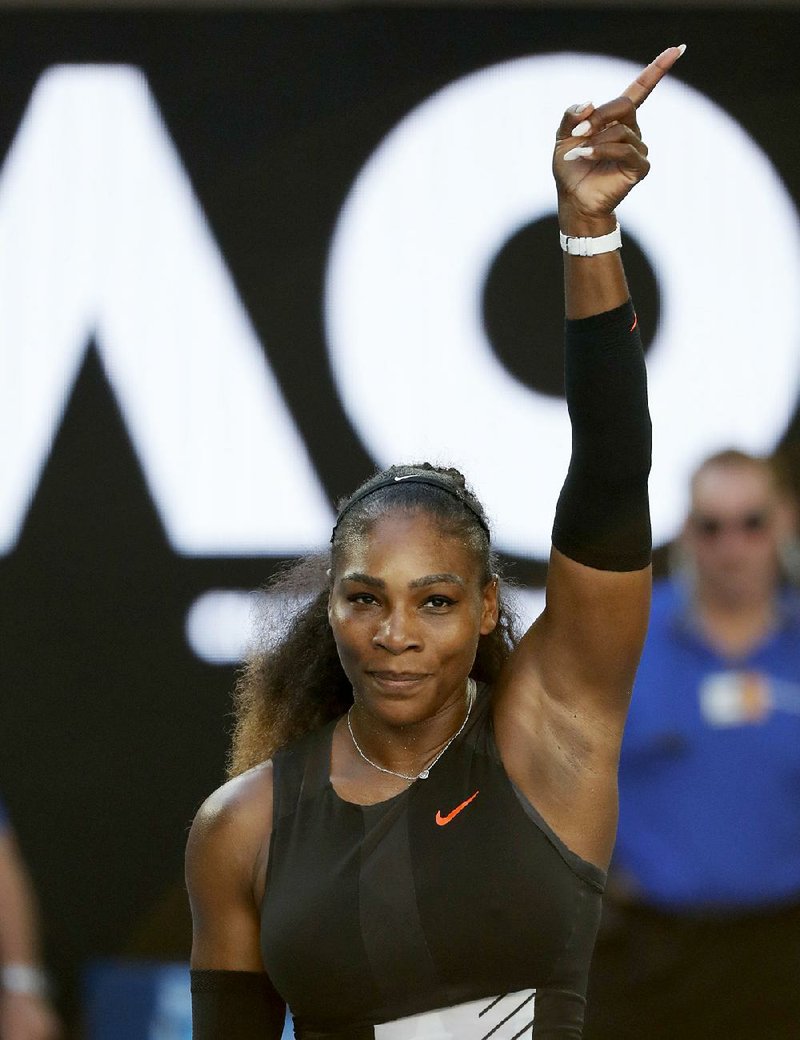 Serena Williams, the world’s topranked women’s tennis player, posted a picture (not shown) Wednesday on Snapchat with a caption indicating that she is 20 weeks pregnant.
