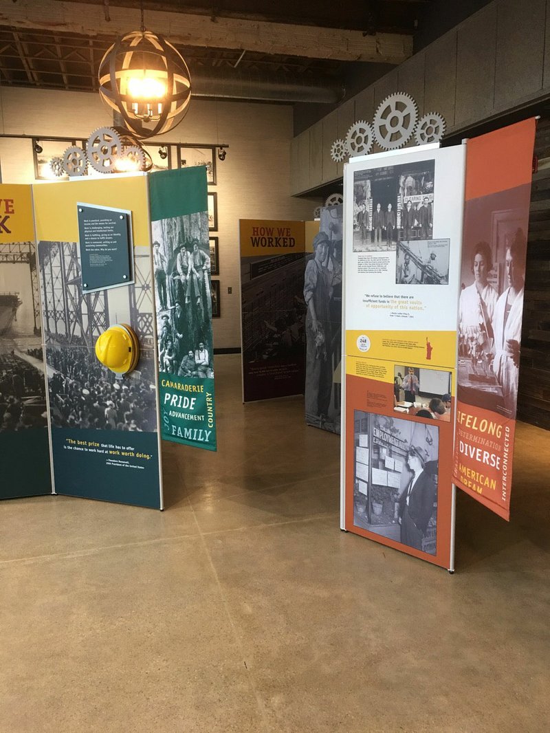 “The Way We Worked,” on loan from the Smithsonian, is on exhibit this month at Har-Ber Village in Grove, Okla. The museum, highlighting 19th- and 20th-century antiquities, was started by Harvey Jones, founder of Jones Truck Lines in Springdale, and his wife Bernice.