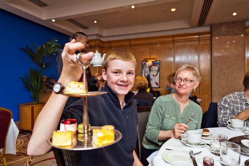Teenagers can appreciate Europe’s finer things, such as afternoon tea at London’s Mayfair Hotel. 