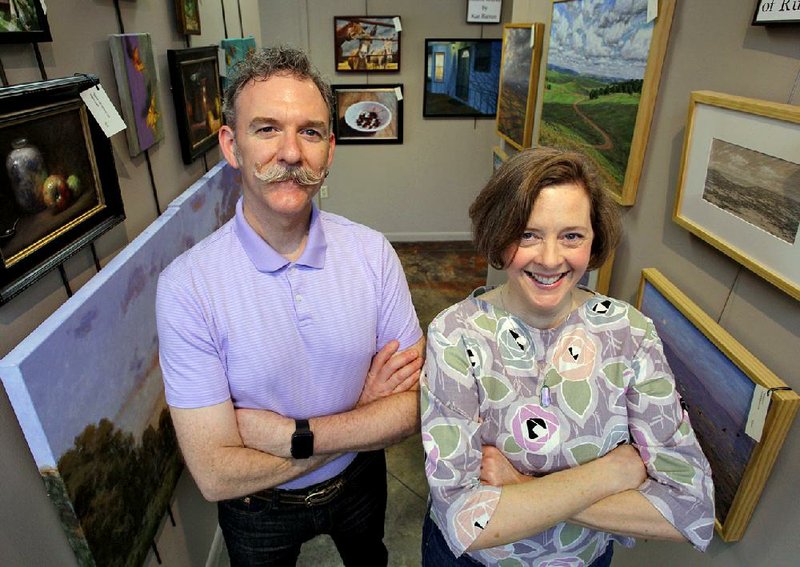 Clarke and Cindy Huisman, owner of Cantrell Gallery, are calling on their artist friends for items to be auctioned during the first night of the two-day Tabriz XXV fundraiser for the Arkansas Arts Center. The event takes place the nights of May 4 and May 6. 