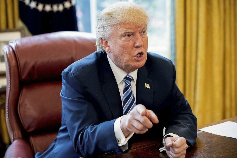 In a wide-ranging interview Friday in Washington, President Donald Trump said he has spent his first 100 days laying a “foundation” for later progress.