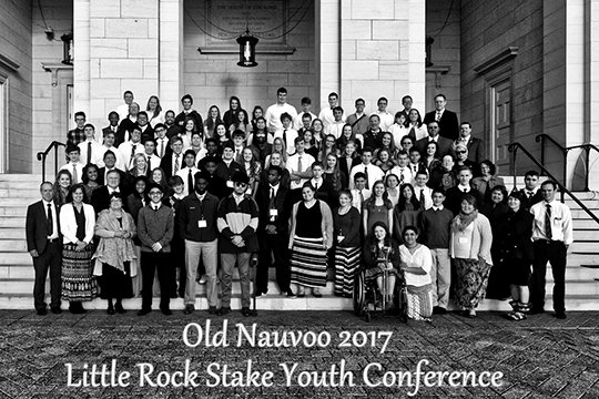 Submitted photo HISTORICAL VISIT: Youths and leaders of The Church of Jesus Christ of Latter-day Saints recently attended a youth conference in Nauvoo, Ill. The photo was taken on the steps of the temple.
