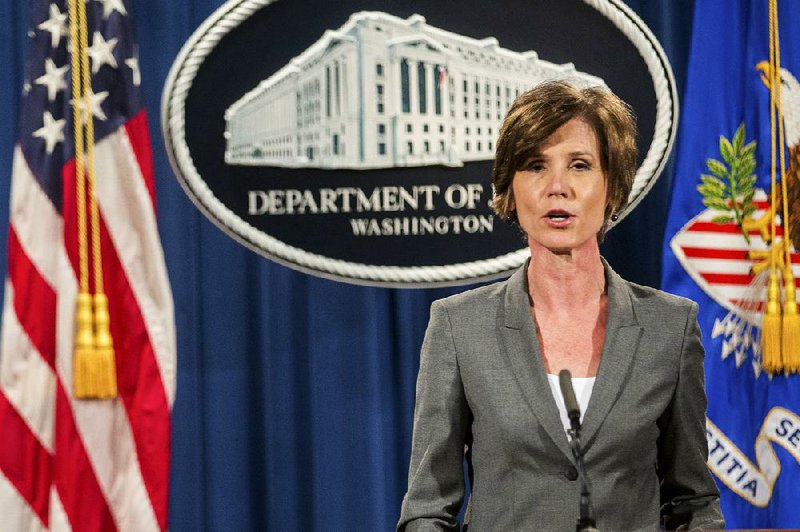 Sally Yates, the former acting attorney general fired by President Donald Trump, is shown in this file photo.