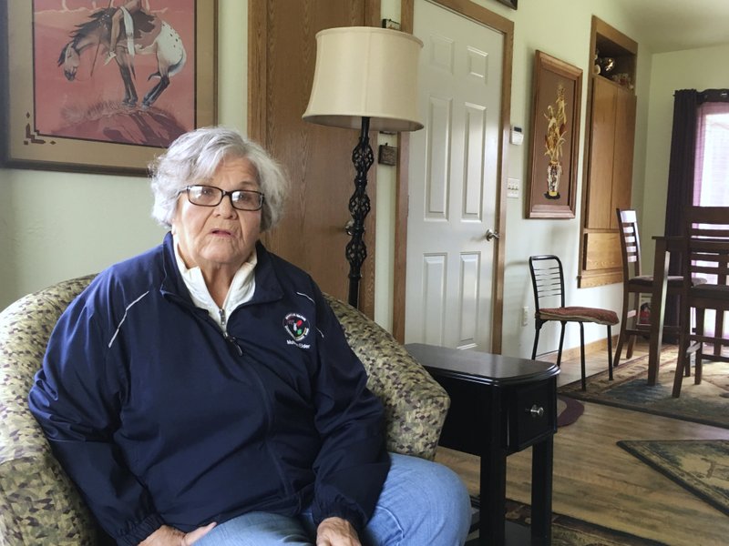 In this April 14, 2017 photo, Betty Putnam-Schiel, a Stockbridge-Munsee Band of Mohicans elder, talks in her home near Bowler, Wis. She fears that rival Ho-Chunk Nation's casino expansion plans could hurt business at her tribe's casino and force tribal leaders to stop sending youth to her home to do her chores. 