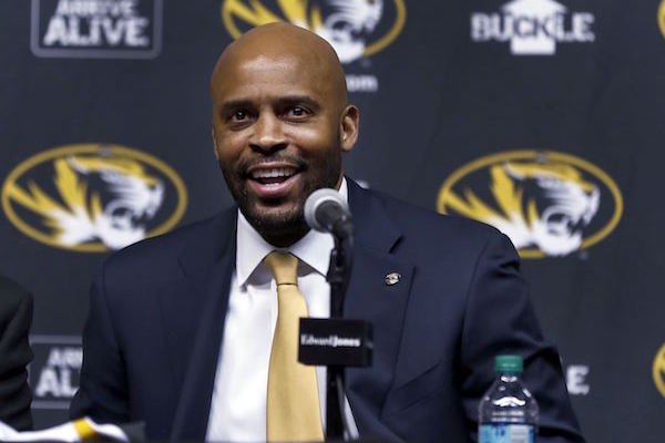 Cuonzo Martin smiles during his introduction as Missouri men's basketball coach.