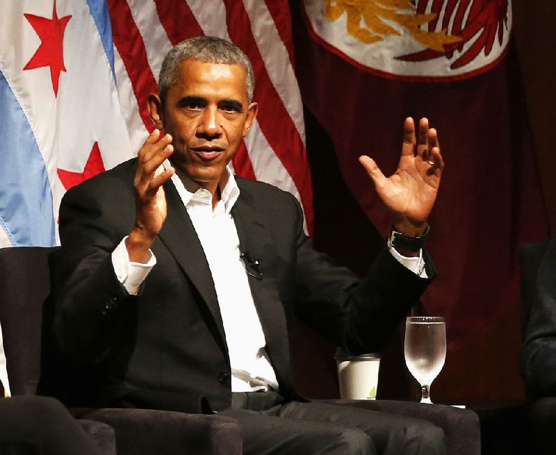 “The single most important thing I can do … is prepare the next generation of leadership to take up the baton,” former President Barack Obama said Monday at a meeting with young leaders in Chicago.