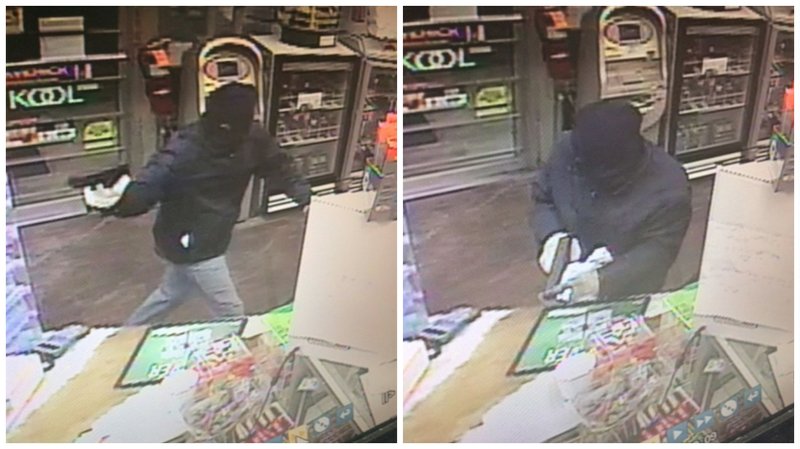 Security camera footage of a masked gunman who robbed a Texarkana convenience store Monday, April 24.
