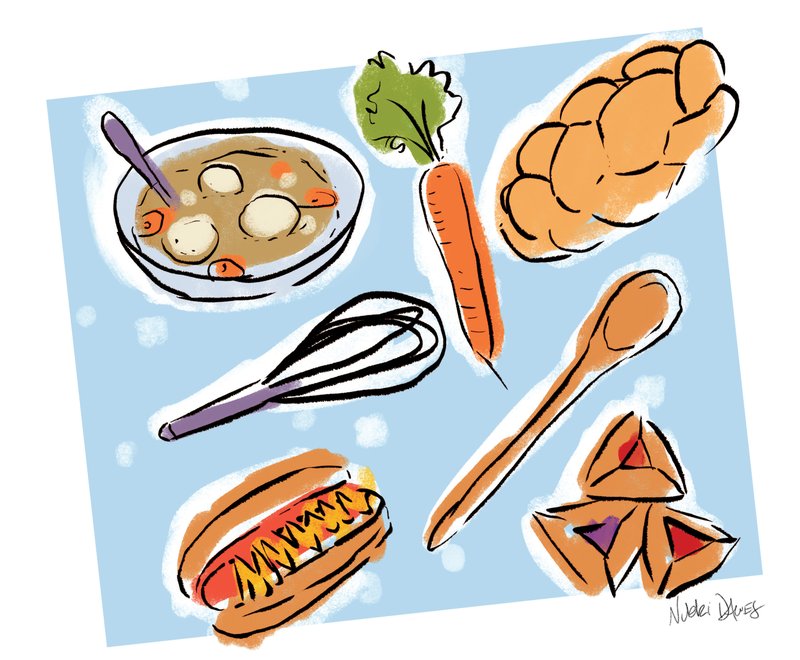 Arkansas Democrat-Gazette Jewish food illustration.