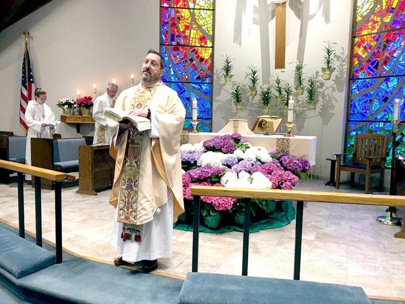 Photo submitted Father Will Lowry, Rector at the 10:30 a.m. Easter service at St. Theodore Episcopal Church.