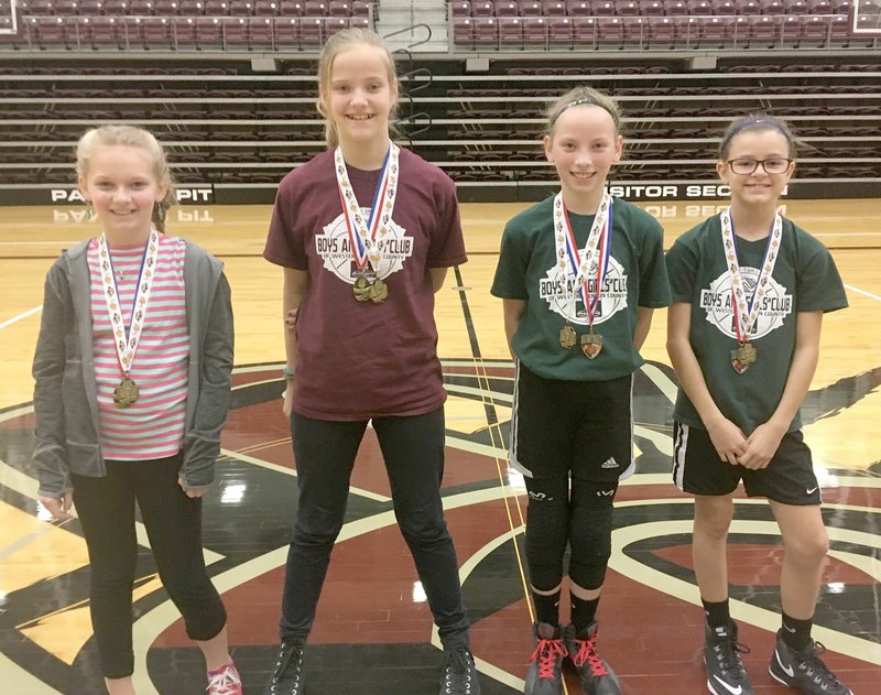 Fourth- and fifth-grade girls all-academic Photo submitted The following players earned all-academic honors for the fourth- and fifth-grade girls basketball league of the Boys and Girls Club of Western Benton County: Cambre Carter, Olivia Moody, Josie Pollett and Alyson Shelley.